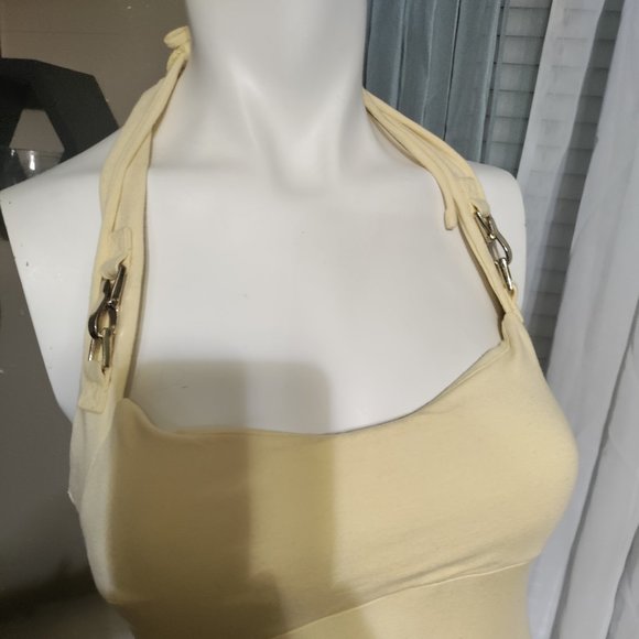 Cache - Yellow Haltered Mini Dress - Picture 3 of 13